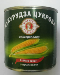 Кукурудза цукрова, консервована ФОРТУНА, 420г